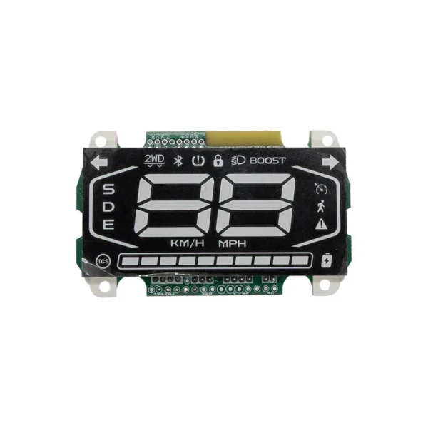 Masque sérigraphié de la carte d'affichage Ninebot ZT3 Pro : modes S, D, E et mention BOOST Masque sérigraphié de la carte d'affichage Ninebot ZT3 Pro : modes S, D, E et mention BOOST
