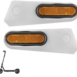 Enjoliveurs de fourche arrière Xiaomi Electric Scooter 5 Pro — la paire, blancs, bandes réfléchissantes incluses