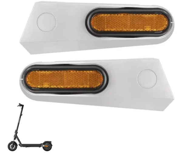 Paire d'enjoliveurs de fourche arrière blancs pour trottinette Xiaomi Electric Scooter 5 Pro