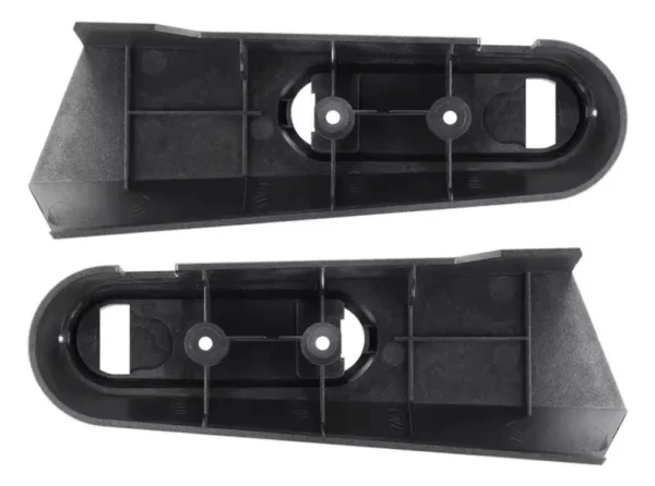 Dos des enjoliveurs de fourche, clips et inserts de vis