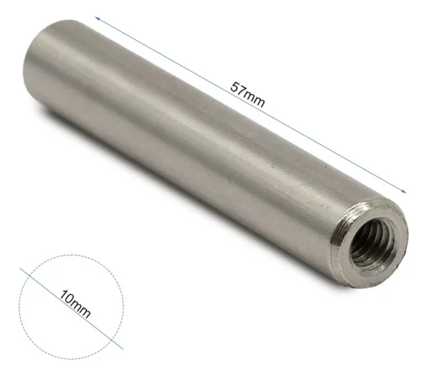 Plan coté d'une entretoise : 57 mm de long pour 10 mm de diamètre