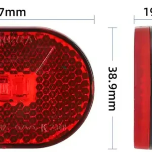 Feu arrière Xiaomi Electric Scooter Elite — 57,7 mm, catadioptre ISO 6742-2, 2 broches