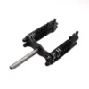 Fourche suspendue UrbanGlide E-Cross Max vue de dessus, té et pivot en acier brut
