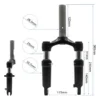 Plan coté de la fourche Hikerboy Foxtrot Plus : 360 mm, pivot 28,5 mm, entraxe 115 mm Plan coté de la fourche Hikerboy Foxtrot Plus : 360 mm, pivot 28,5 mm, entraxe 115 mm