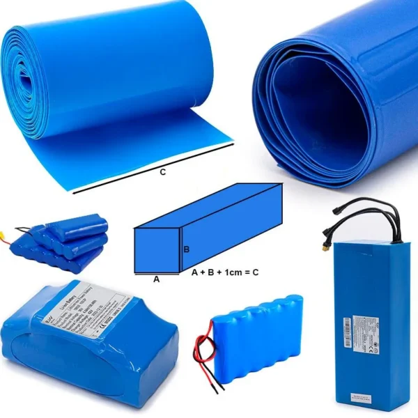 Gaine PVC bleue déroulée, largeur 320 mm
