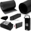 Pack de batterie gainé en noir, schéma de calcul de la largeur