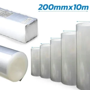 Gaine PVC thermorétractable transparente 200 mm — 10 mètres