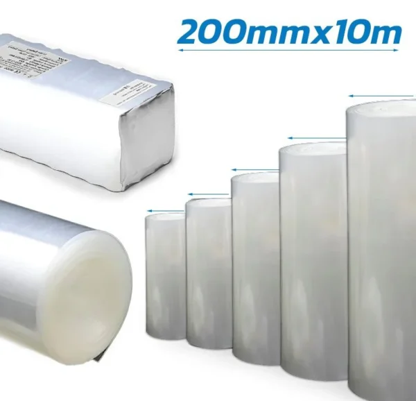 Rouleau de gaine PVC thermorétractable transparente 200 mm