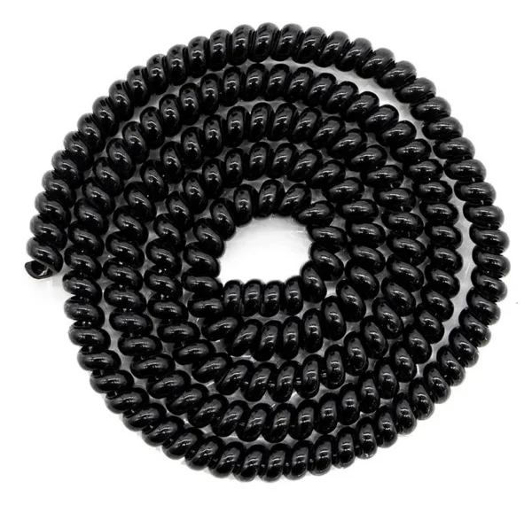 Gaine spiralée noire de 1,10 m déroulée