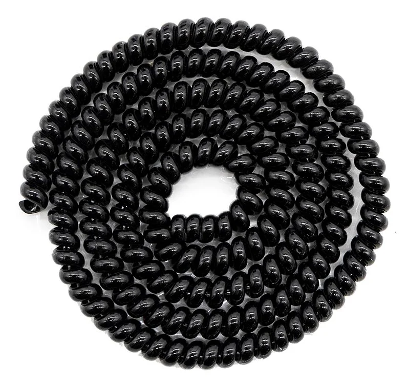 Gaine spiralée noire de 1,10 m déroulée