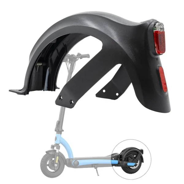 Garde-boue arrière Hikerboy Foxtrot Plus monté sur la machine, arceau au-dessus de la roue Garde-boue arrière Hikerboy Foxtrot Plus monté sur la machine, arceau au-dessus de la roue
