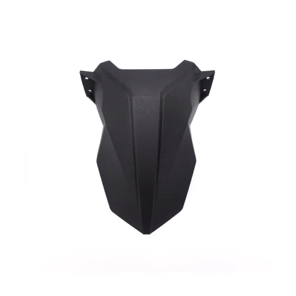 Garde-boue avant Kukirin G3 Pro vu de face, les deux pattes de part et d'autre de la roue