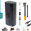 Gonfleur électrique portable avec ses embouts, son flexible et son câble de charge Gonfleur électrique portable avec ses embouts, son flexible et son câble de charge