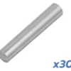Goupille cylindrique en acier clair, sans tête ni filetage, avec la mention x30 du lot