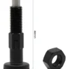 Plan coté : la goupille mesure 44 mm hors tout, bouton moleté compris.