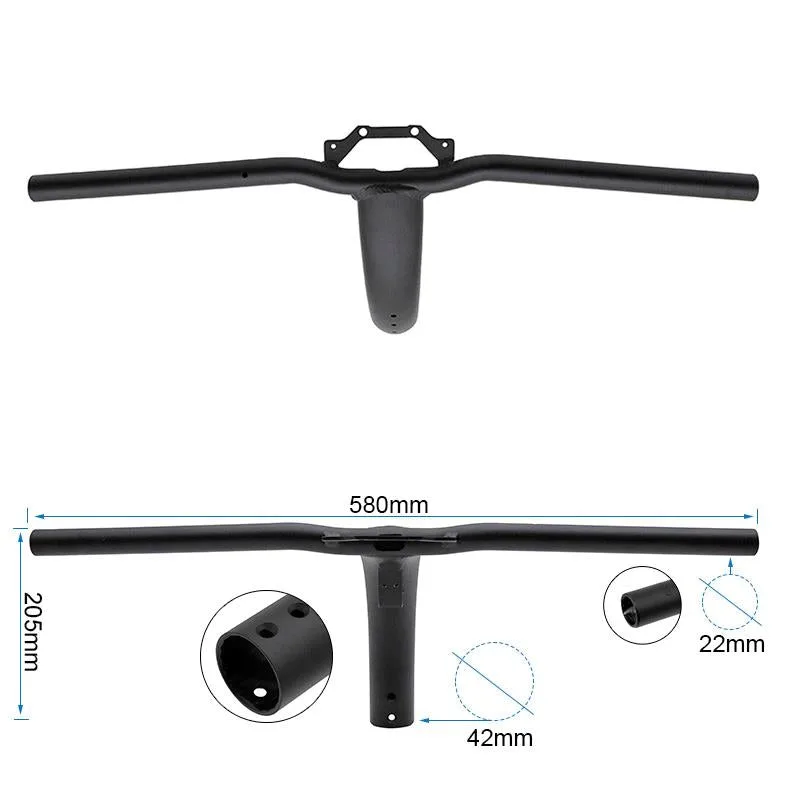 Guidon en T noir, vue latérale