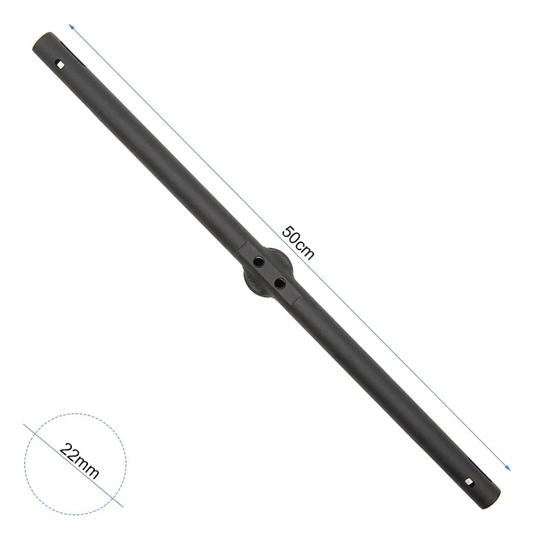 Plan cote du guidon en T : 50 cm de largeur totale et tube de 22 mm de diametre
