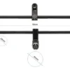 Plan cote du guidon en T : 54 cm de largeur totale, 22 mm de diametre aux extremites, 35 mm au fut