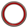 Roulement de direction vu de face, joint rouge entre les deux bagues métalliques Roulement de direction vu de face, joint rouge entre les deux bagues métalliques