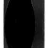 Bague octogonale noire vue de chant, ses pans et son alésage visibles Bague octogonale noire vue de chant, ses pans et son alésage visibles
