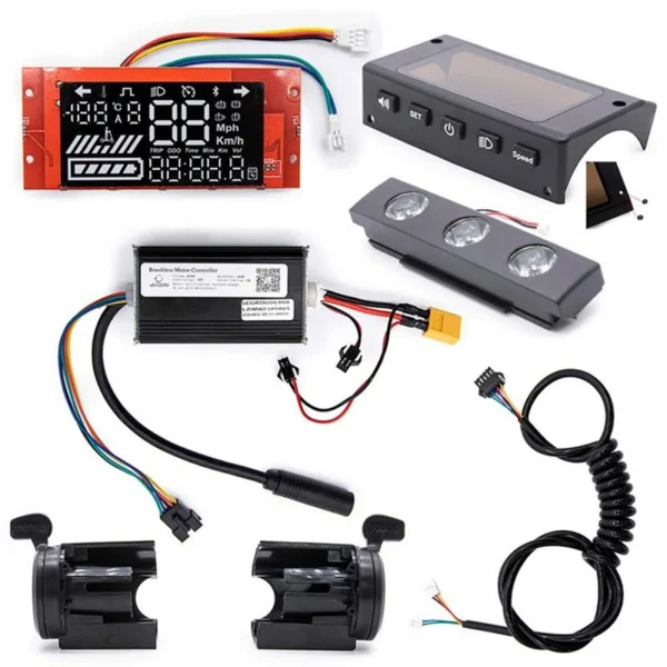 Kit électronique KC10 complet : contrôleur, écran, leviers et accélérateur Kit électronique KC10 complet : contrôleur, écran, leviers et accélérateur
