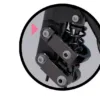Biellettes montées de part et d'autre du ressort de suspension avant