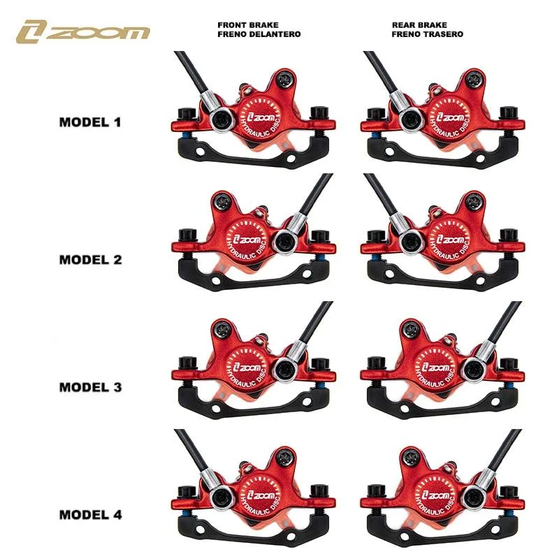 Zoom CR-3, deux étriers hydrauliques rouges