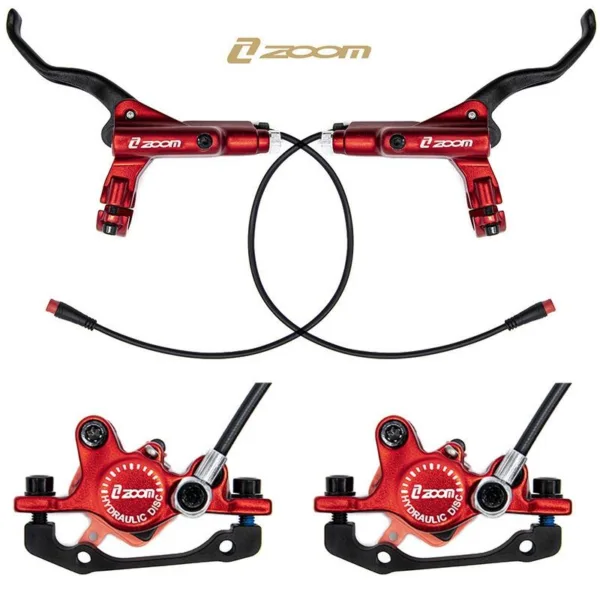 Zoom CR-3, leviers hydrauliques rouges et durites Zoom CR-3, leviers hydrauliques rouges et durites