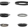 Les six pièces du kit vues en perspective, reliefs et cuvettes apparents Les six pièces du kit vues en perspective, reliefs et cuvettes apparents