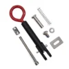 Ensemble complet du levier de pliage Ecoxtrem Bison : levier, tige, ressort, écrou et platine Ensemble complet du levier de pliage Ecoxtrem Bison : levier, tige, ressort, écrou et platine