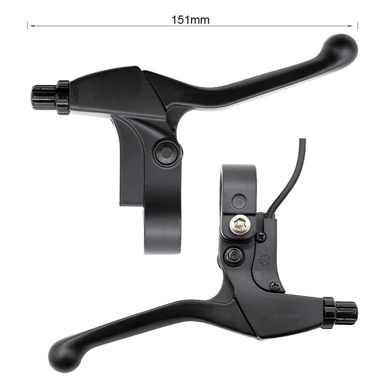 Levier de frein droit Hikerboy Foxtrot Plus coté à 151 mm sur son collier