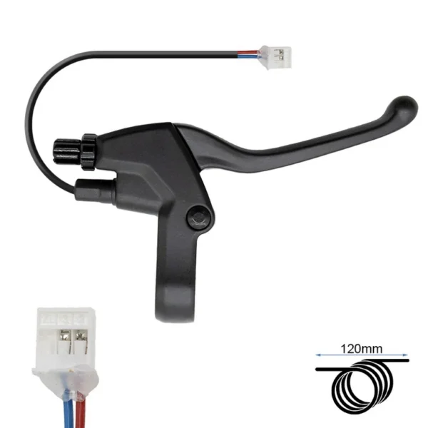 Levier de frein droit Kukirin G4 avec son câble et son connecteur de coupure moteur