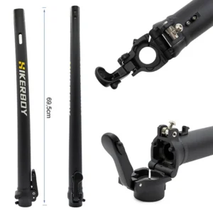 Mât de direction Hikerboy Foxtrot Plus — 69,5 cm, mécanisme de pliage monté
