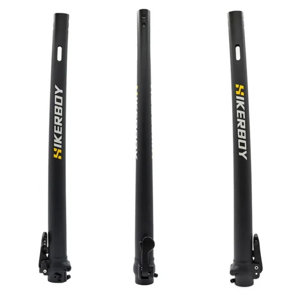 Mât de direction Hikerboy Foxtrot Plus en trois vues, fenêtre de passage de câbles Mât de direction Hikerboy Foxtrot Plus en trois vues, fenêtre de passage de câbles