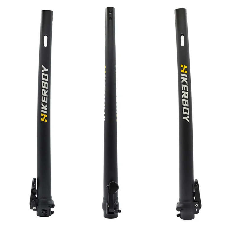 Mât de direction Hikerboy Foxtrot Plus en trois vues, fenêtre de passage de câbles