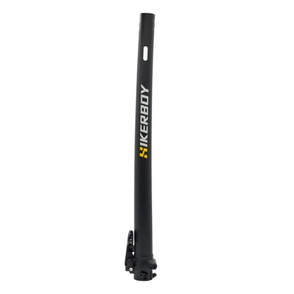 Mât de direction Hikerboy Foxtrot Plus vu de face, marquage de la marque Mât de direction Hikerboy Foxtrot Plus vu de face, marquage de la marque