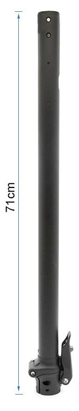 Plan coté du mât NIU KQi1 Pro : 71 cm de longueur totale, du haut du tube au bas du collier