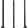 Mât de direction NIU KQi100 vu sous trois angles, tube droit noir et charnière de pliage