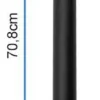 Plan coté du mât NIU KQi2 Pro : 70,8 cm de longueur totale, du haut du tube au bas du collier Plan coté du mât NIU KQi2 Pro : 70,8 cm de longueur totale, du haut du tube au bas du collier