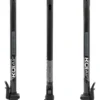 Mât de direction NIU KQi3 en fibre de carbone vu sous trois angles, charnière de pliage en pied Mât de direction NIU KQi3 en fibre de carbone vu sous trois angles, charnière de pliage en pied
