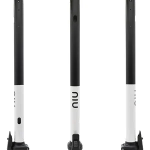 Mât de direction NIU KQi3 Sport — tube bicolore blanc et noir de 70,5 cm