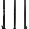 Mât de direction noir vu sous trois angles, base de pliage en bas du tube Mât de direction noir vu sous trois angles, base de pliage en bas du tube