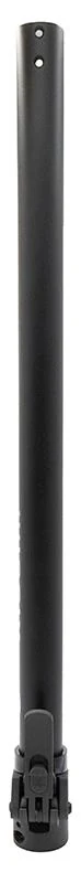 Le mât vu de dos, tube noir mat et embase cylindrique de la base de pliage Le mât vu de dos, tube noir mat et embase cylindrique de la base de pliage
