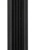 Mât noir complet vu de face, tube profilé fendu en haut et base de pliage repliée Mât noir complet vu de face, tube profilé fendu en haut et base de pliage repliée