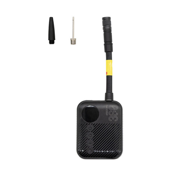Mini gonfleur électrique avec son flexible de gonflage monté