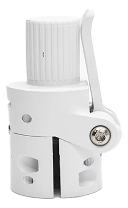 Module de pliage blanc de face, avec sa molette striée et son levier de serrage