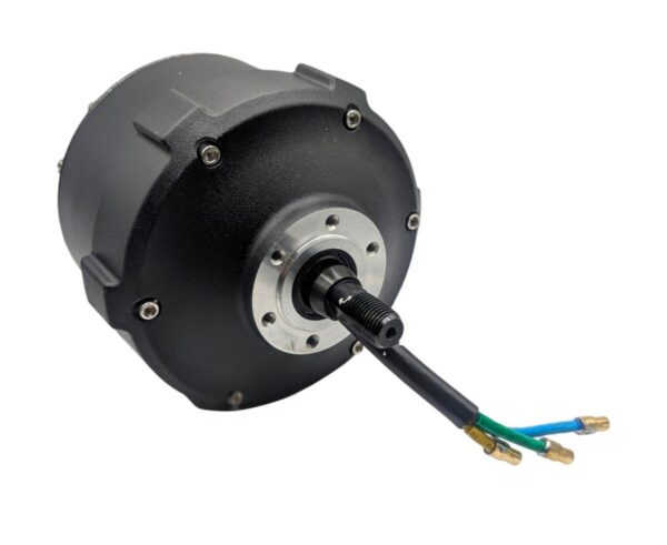 Moteur-roue Dualtron Alien nu, carter aluminium et faisceau trois phases sortant par l'axe