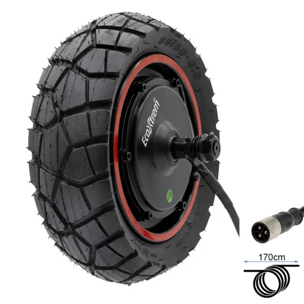 Moteur-roue avant Ecoxtrem M41 Tank Dual de trois quarts, câble long de 170 cm