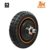 Moteur-roue Kukirin G3, roue complète avec pneu semi-tout-terrain et jante à liseré orange Moteur-roue Kukirin G3, roue complète avec pneu semi-tout-terrain et jante à liseré orange