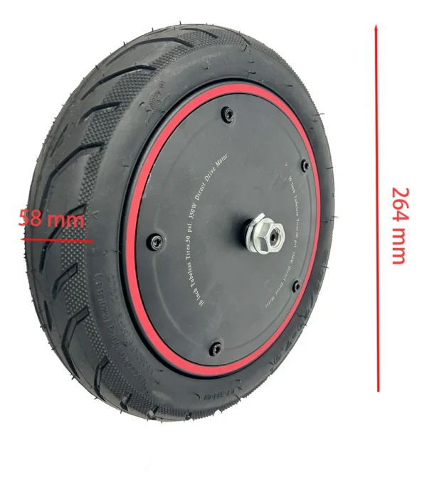 Plan coté de la roue arrière Mi4 Pro, 264 mm de diamètre Plan coté de la roue arrière Mi4 Pro, 264 mm de diamètre